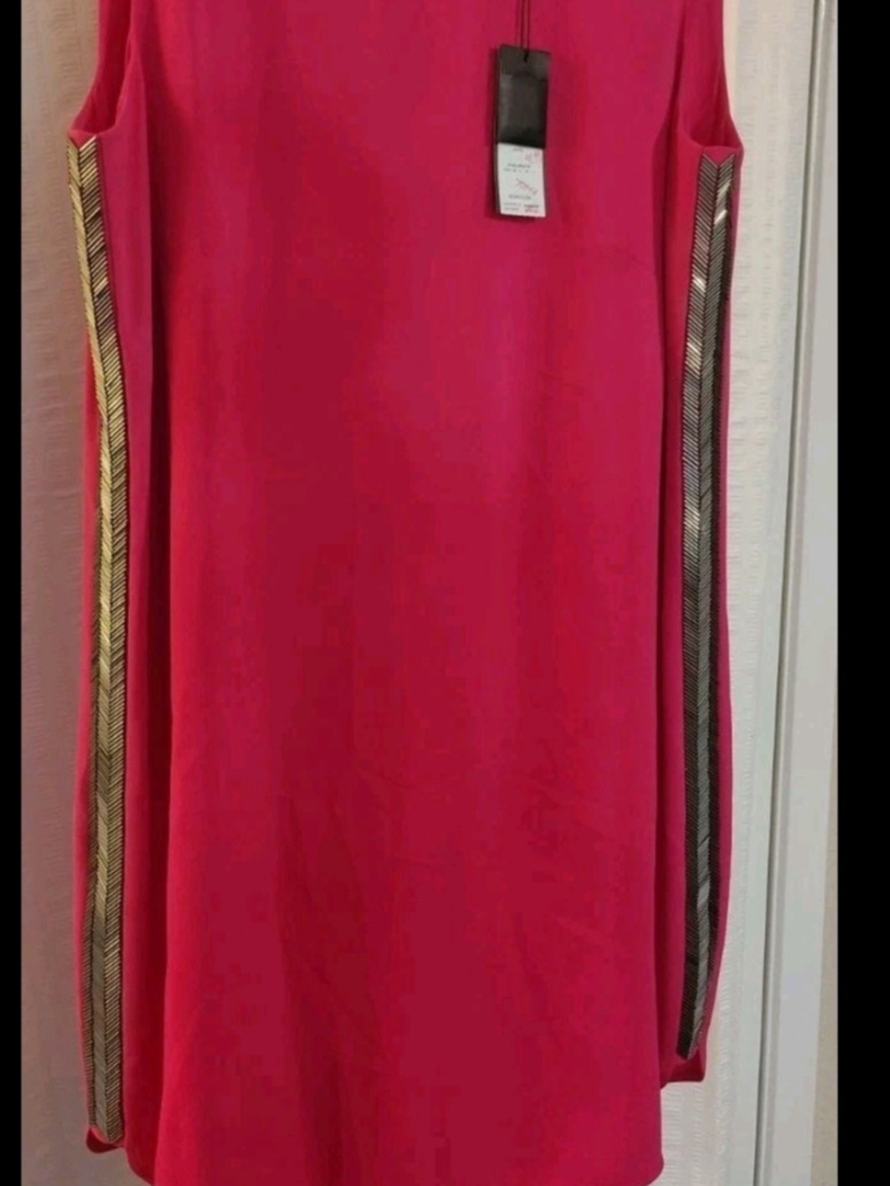 BGBC Fucia Pink Dress With Silver Detail Size L